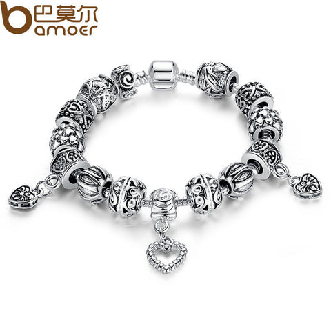 Luxury 925 Silver Charm bracelet for Women Fits Original pandora Bracelets.