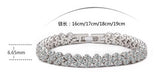 2014 high quality classic brand rome18K white gold Plated import zircon chain Bracelet