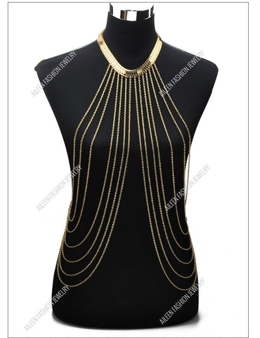 Gold Sexy Body Chain Women Necklaces