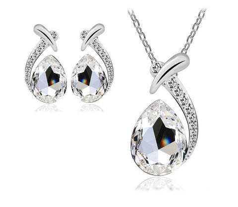 Jewelry Set Necklace Pendant and Earring Austrain Crystal Jewelry Set For Women