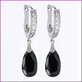 SI 18K Silver Plated Vintage Channel Water Drop Earrings