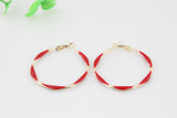 Crystal Sparkling Multicolor Hoop Earrings